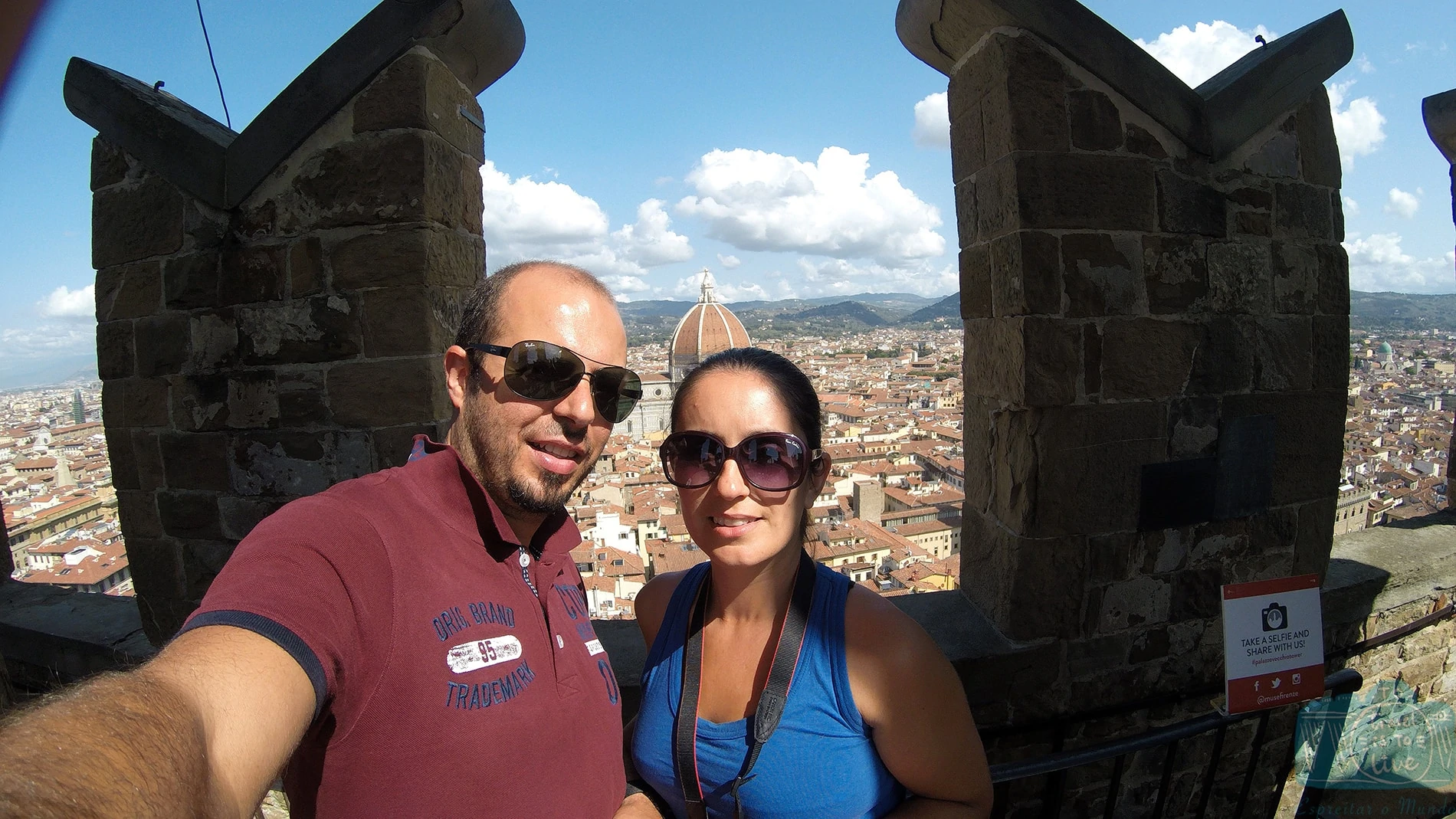 No topo do Palazzo Vecchio (Torre di Arnolfo)