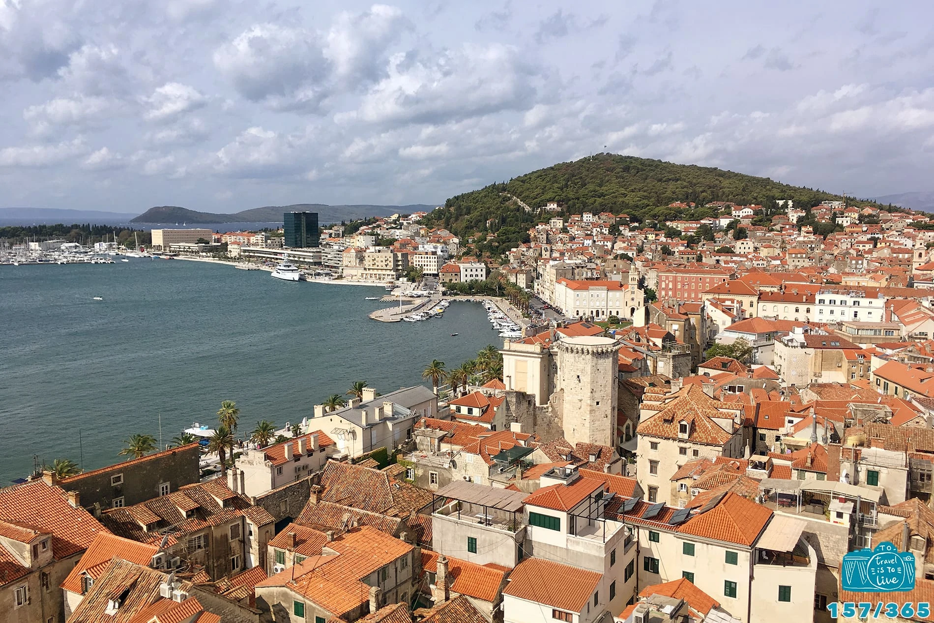 Split vista de cima, Croácia (157/365) - Espreitar o Mundo