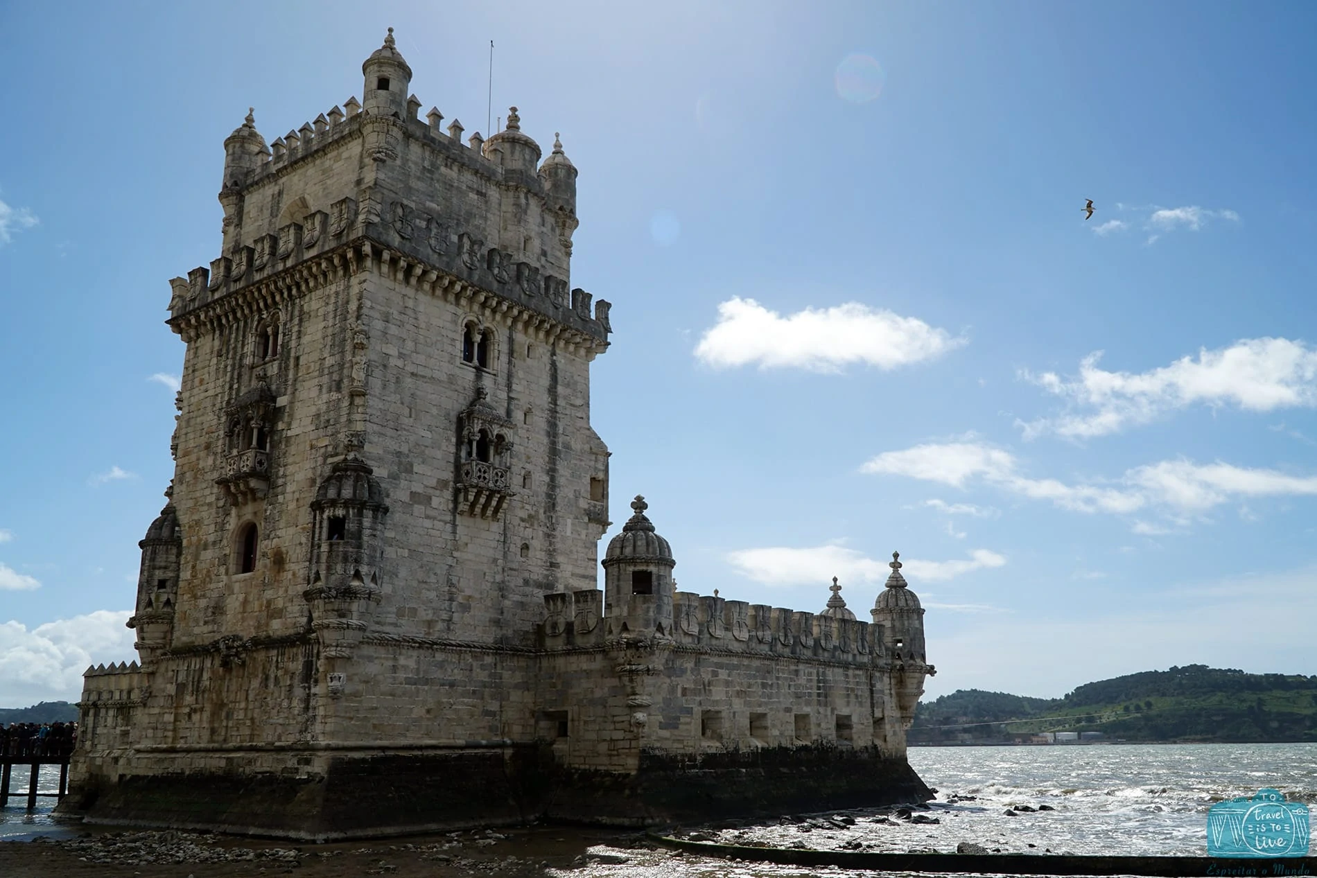 Torre de Belém ao final do dia em Lisboa