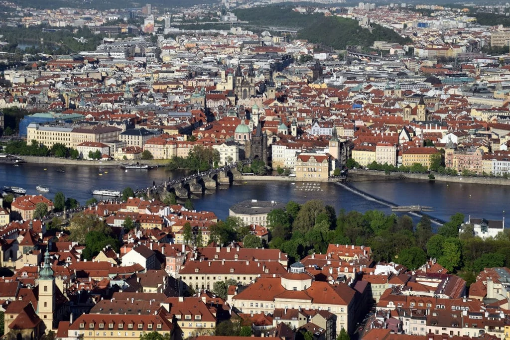 vista de Praga do MONTE PETRIN